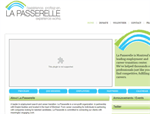 Tablet Screenshot of lapasserelle.ca